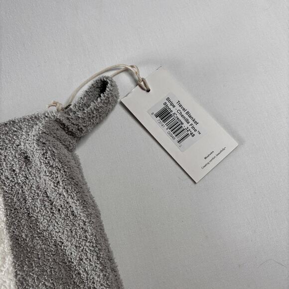 kashwére Travel Blanket Pouch Stone & Creme Zipper Closure Replacement Pouch - Picture 5 of 6